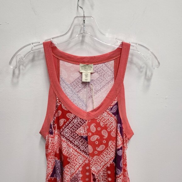 Telluride Clothing Co Womens BOHO Tank Top Medium Pink Patchwork Paisley NWT - Picture 3 of 9